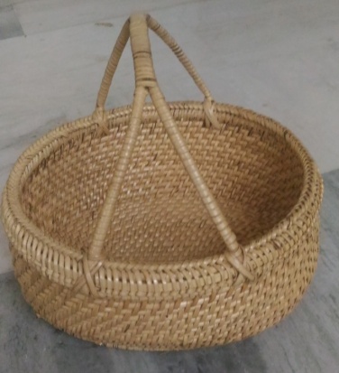 Fruit Basket with handle (Cane & Bamboo)